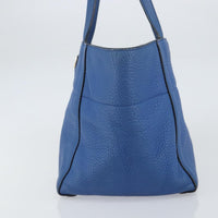 Prada Tote Vitello Daino Vitello Daino Blue Leather Tote Bag Bag (Pre-Loved)