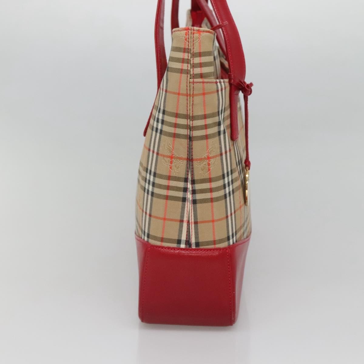 Burberry Nova Check Tote Canvas And Leather Beige Canvas Tote Bag Bag (Authentic Pre-Loved)