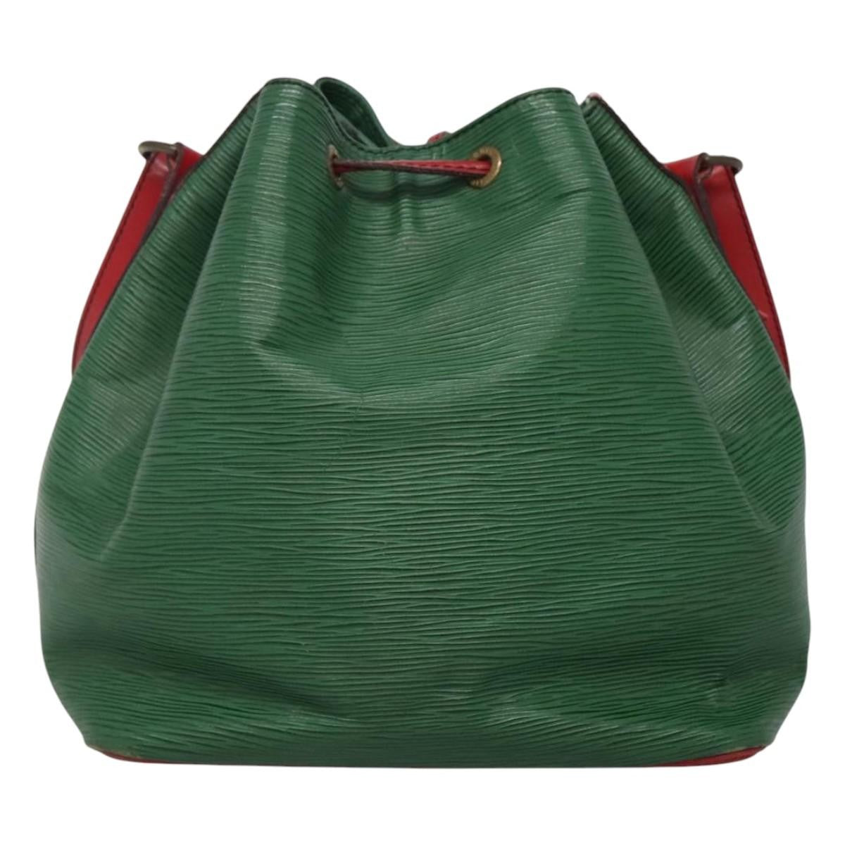 Louis Vuitton Bicolor Petit Noe Handbag Epi Leather Green Leather Shoulder Bag Bag (Authentic Pre-Loved)