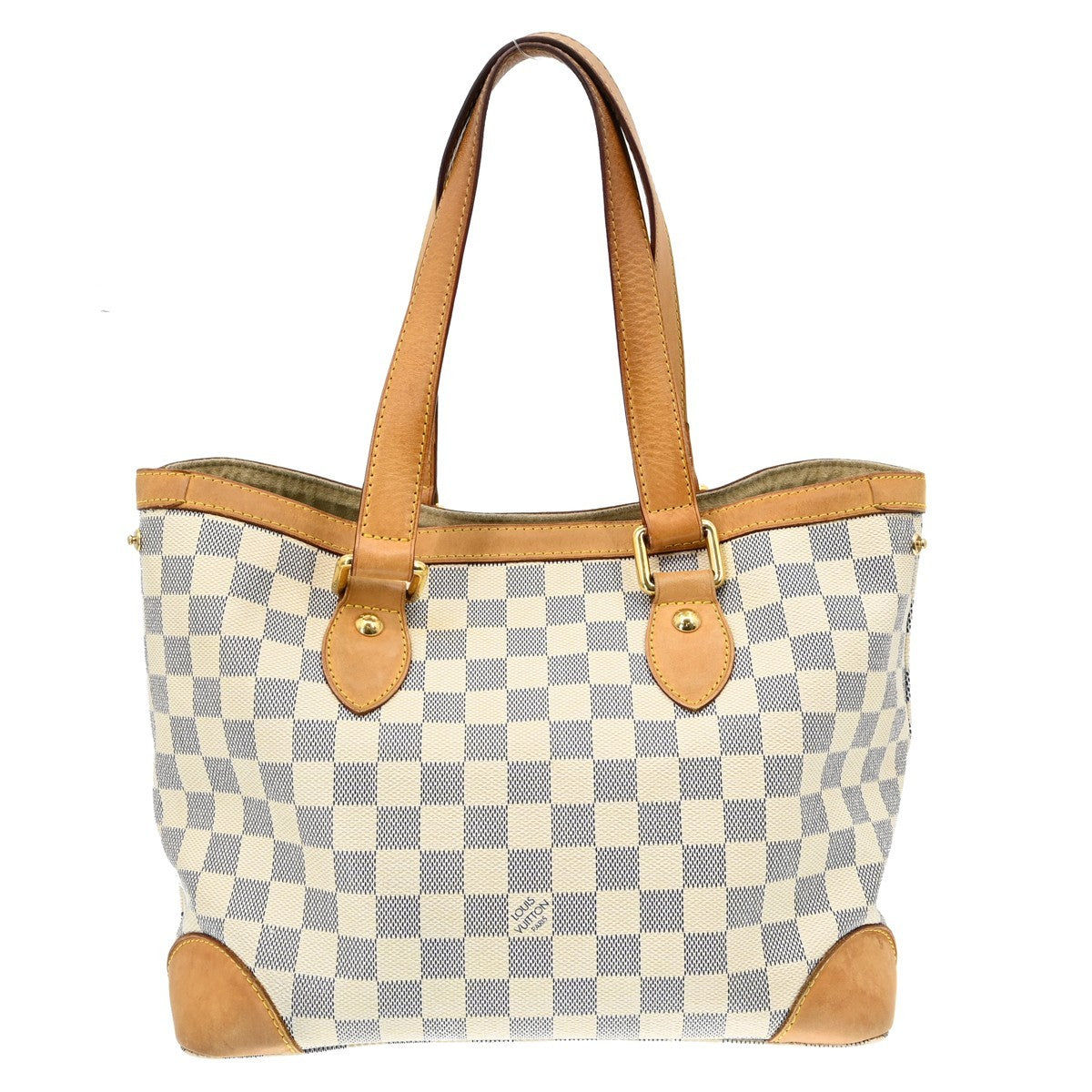Louis Vuitton Hampstead Handbag Damier White Canvas Tote Bag Bag (Pre-Loved)