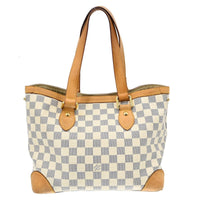 Louis Vuitton Hampstead Handbag Damier White Canvas Tote Bag Bag (Pre-Loved)