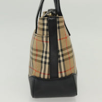 Burberry Nova Handbag Check Pattern Beige Canvas Bag (Authentic Pre-Loved)