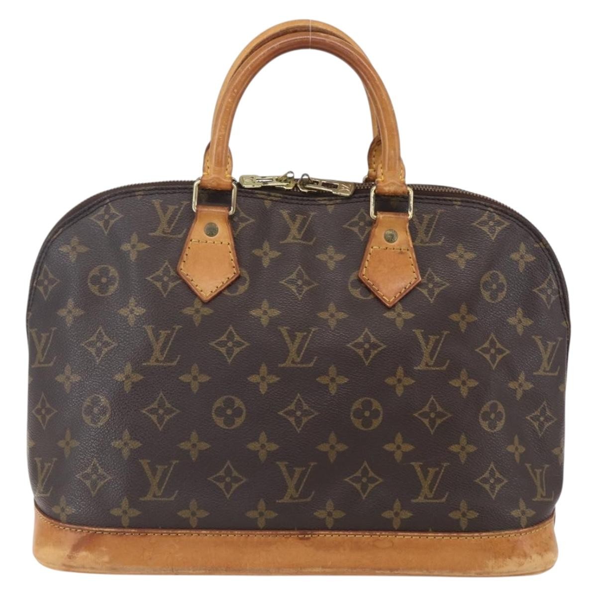 Louis Vuitton Vintage Alma Handbag Monogram Canvas Brown Canvas Handbag (Authentic Pre-Loved)