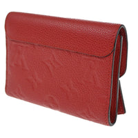 Louis Vuitton Pont Neuf Wallet Monogram Empreinte Leather Red Leather Wallets Accessory (Authentic Pre-Loved)