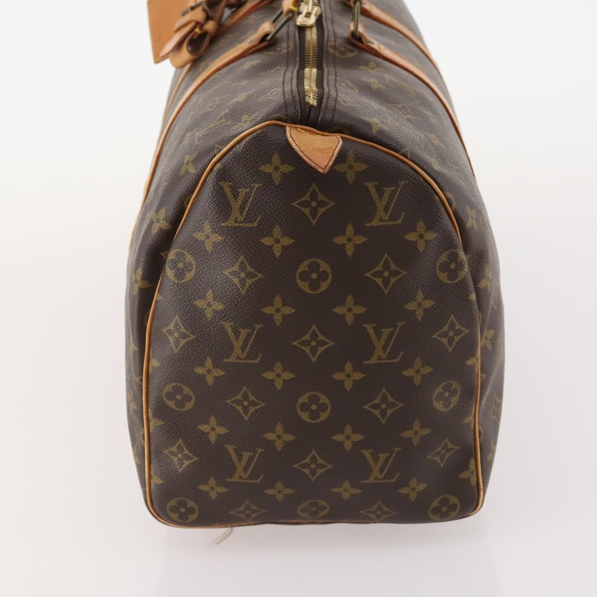 Louis Vuitton Keepall Bag Monogram Canvas Brown Canvas Travel Bag Bag (Authentic Pre-Loved)