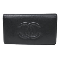 Chanel Timeless Cc French Wallet Caviar Black Calfskin Wallets Accessory (Pre-Loved)