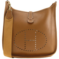 Hermes Evelyne Bag Gen I Courchevel Brown Leather Shoulder Bag Bag (Authentic Pre-Loved)