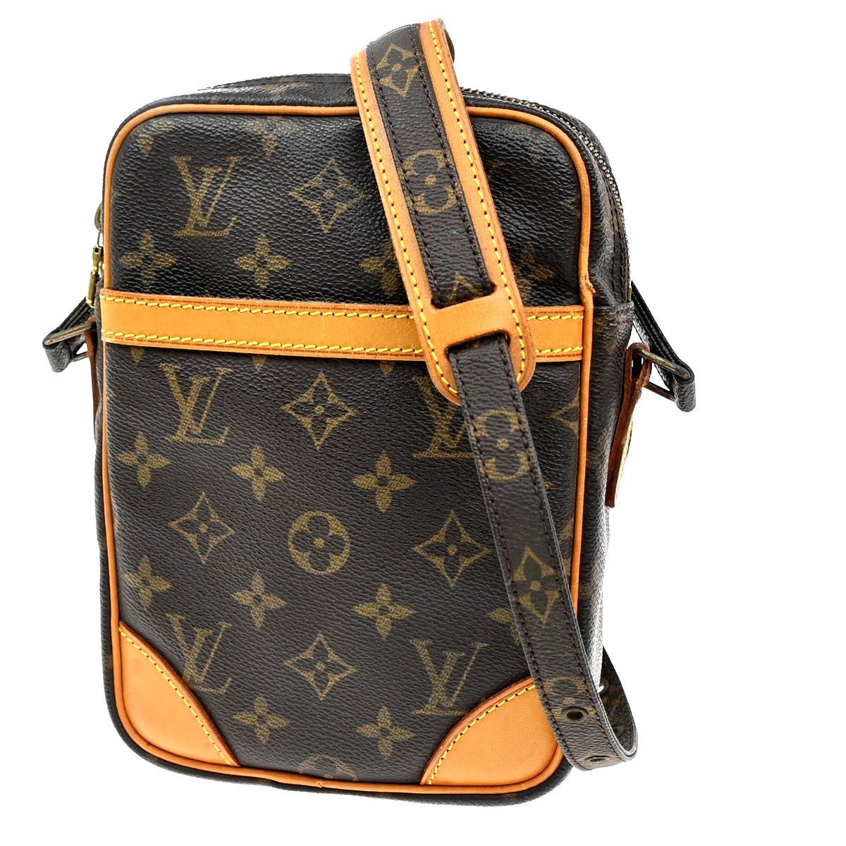 Louis Vuitton Danube Handbag Monogram Canvas Brown Canvas Shoulder Bag Bag (Authentic Pre-Loved)