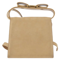 Salvatore Ferragamo Vala Handbag Suede Beige Suede Handbag (Authentic Pre-Loved)