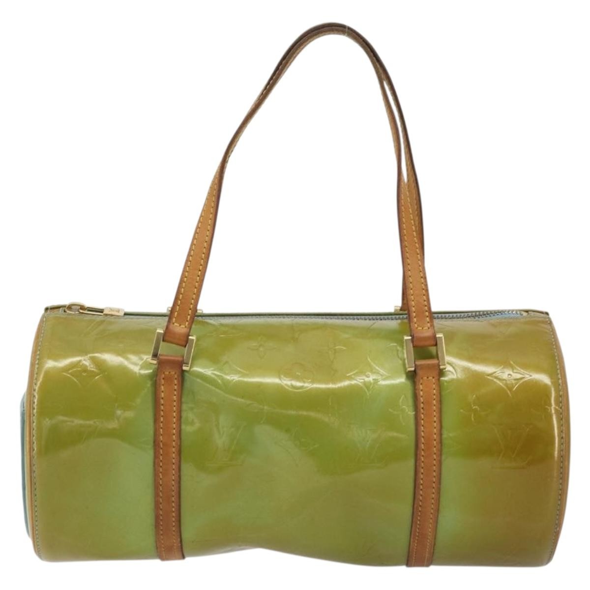 Louis Vuitton Bedford Handbag Monogram Vernis Green Patent_Leather Handbag (Authentic Pre-Loved)