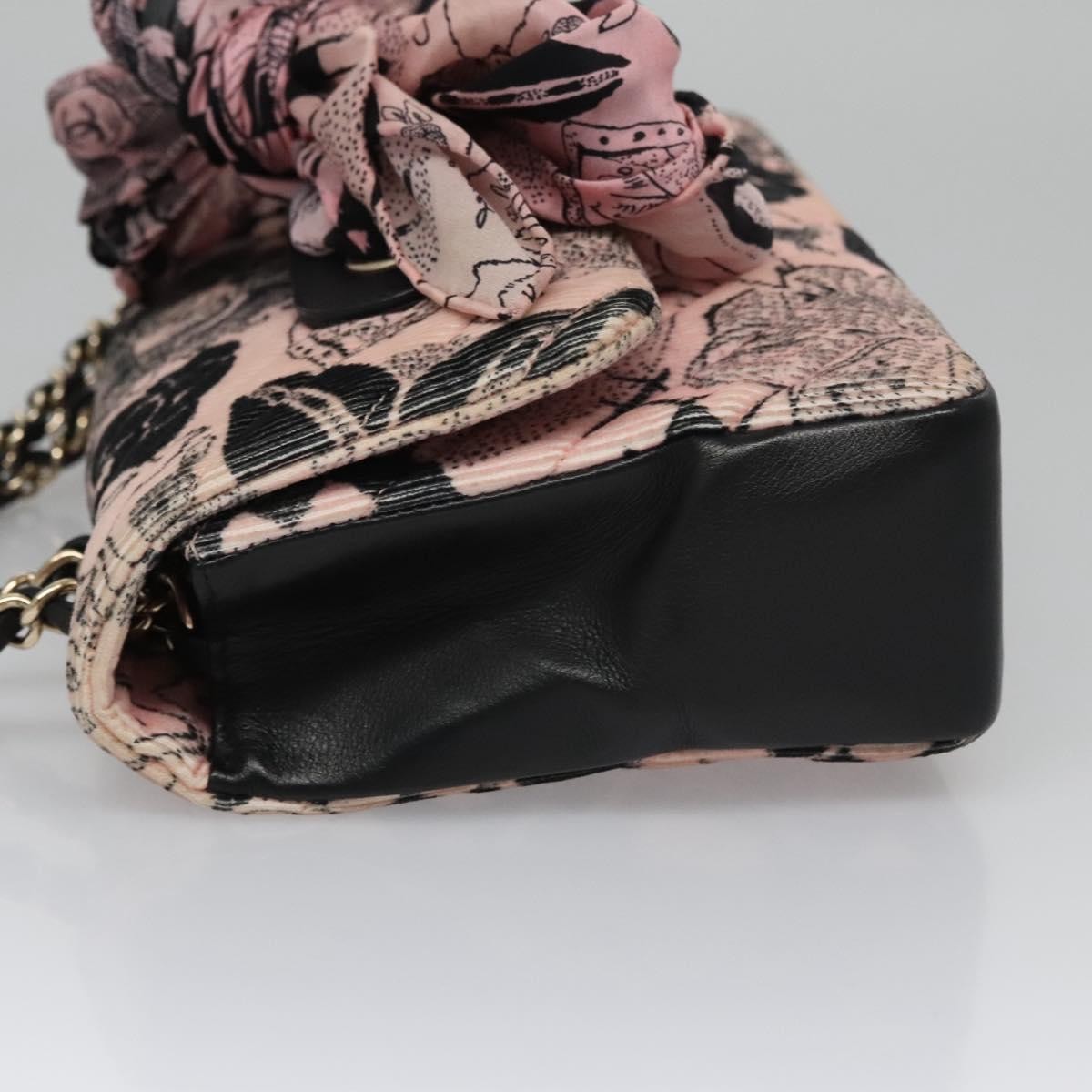 Chanel Flap Shoulder Bag Canvas Pink Cotton Shoulder Bag Bag (Authentic Pre-Loved)