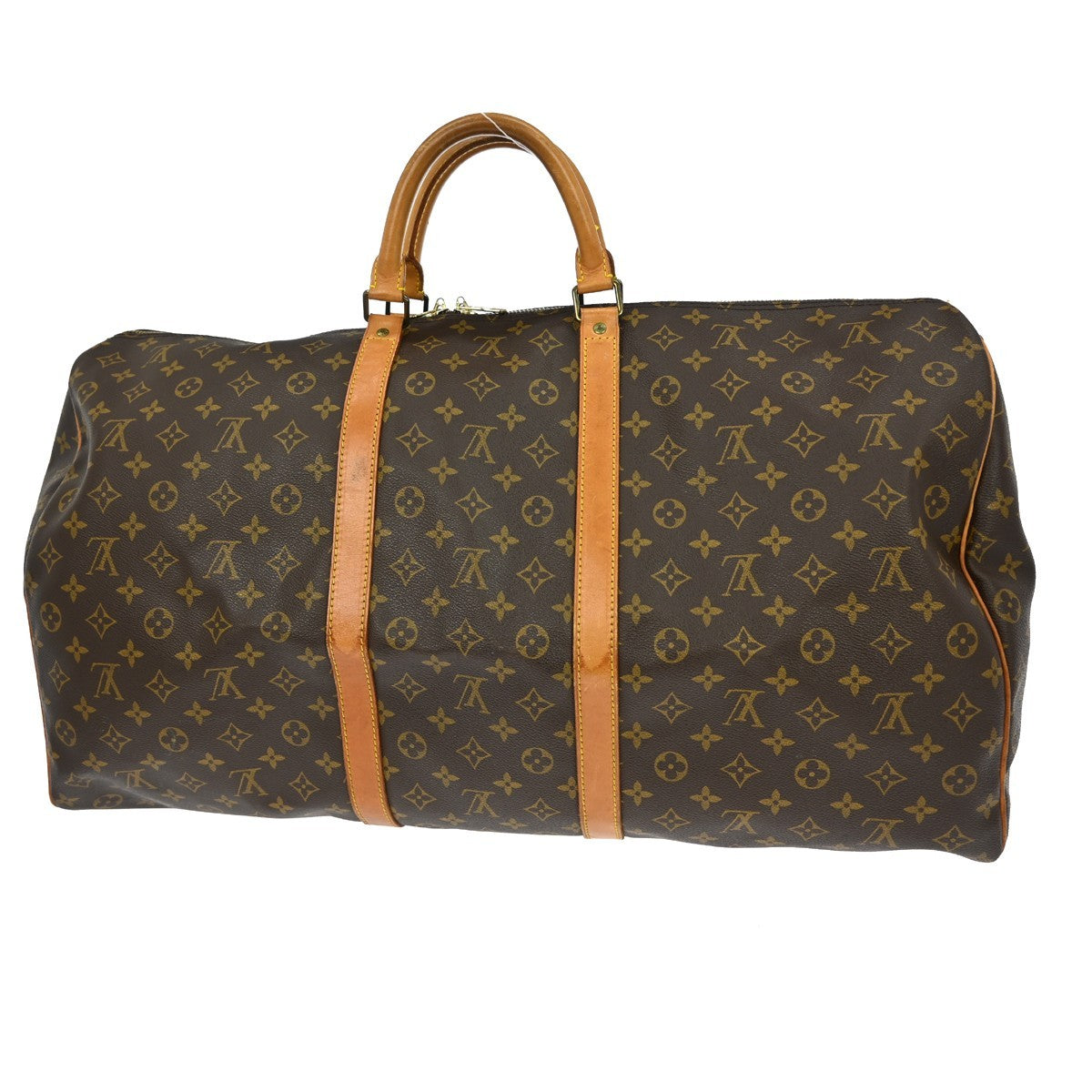 Louis Vuitton Keepall Bandouliere Bag Monogram Canvas Brown Canvas Travel Bag Bag (Pre-Loved)