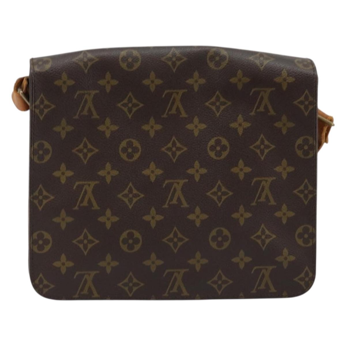 Louis Vuitton Cartouchiere Handbag Monogram Canvas Brown Canvas Shoulder Bag Bag (Pre-Loved)