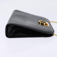 Salvatore Ferragamo Vintage Gancini Chain Shoulder Bag Leather Black Leather Shoulder Bag Bag (Authentic Pre-Loved)