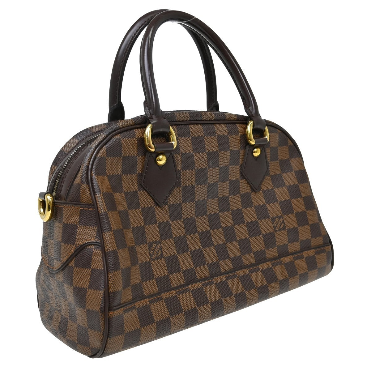 Louis Vuitton Duomo Boston Bag Damier Brown Canvas Travel Bag Bag (Authentic Pre-Loved)