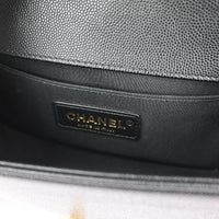 Chanel Boy Flap Bag Quilted Caviar Black Leather Shoulder Bag Bag (Pre-Loved)