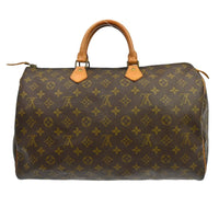 Louis Vuitton Louis Vuitton Speedy Handbag Monogram Canvas Brown Canvas Handbag (Authentic Pre-Loved)