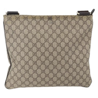 Gucci Zip Top Messenger Bag Gg Coated Canvas Beige Canvas Shoulder Bag Bag (Authentic Pre-Loved)