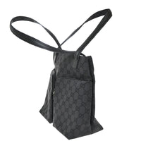 Gucci Double Pocket Tote Gg Canvas Black Canvas Tote Bag Bag (Pre-Loved)