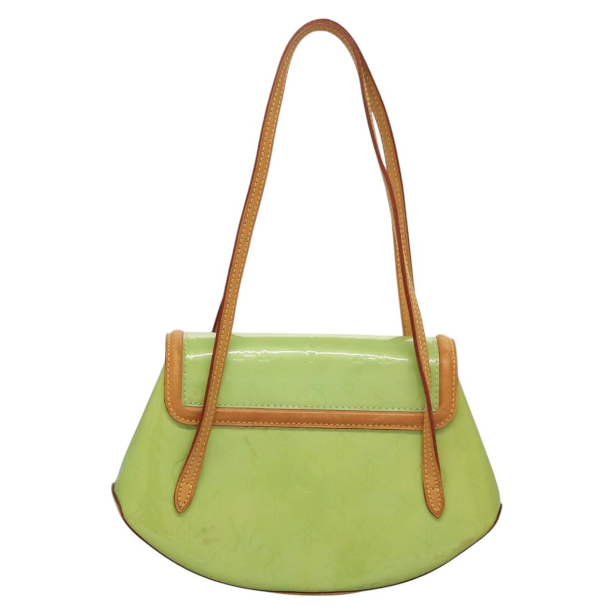 Louis Vuitton Biscayne Bay Handbag Monogram Vernis Green Patent_Leather Shoulder Bag Bag (Authentic Pre-Loved)