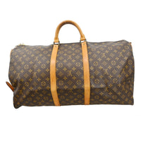 Louis Vuitton Keepall Bandouliere Bag Monogram Canvas Brown Canvas Travel Bag Bag (Authentic Pre-Loved)