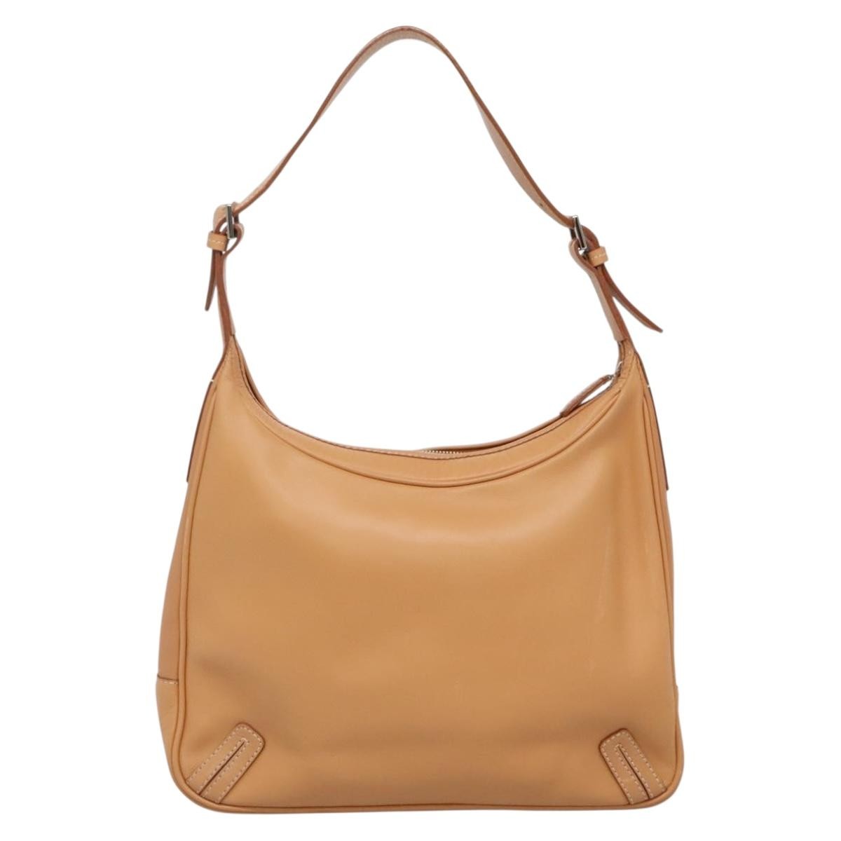 Burberry Shoulder Bag Leather Beige Leather Shoulder Bag Bag (Authentic Pre-Loved)