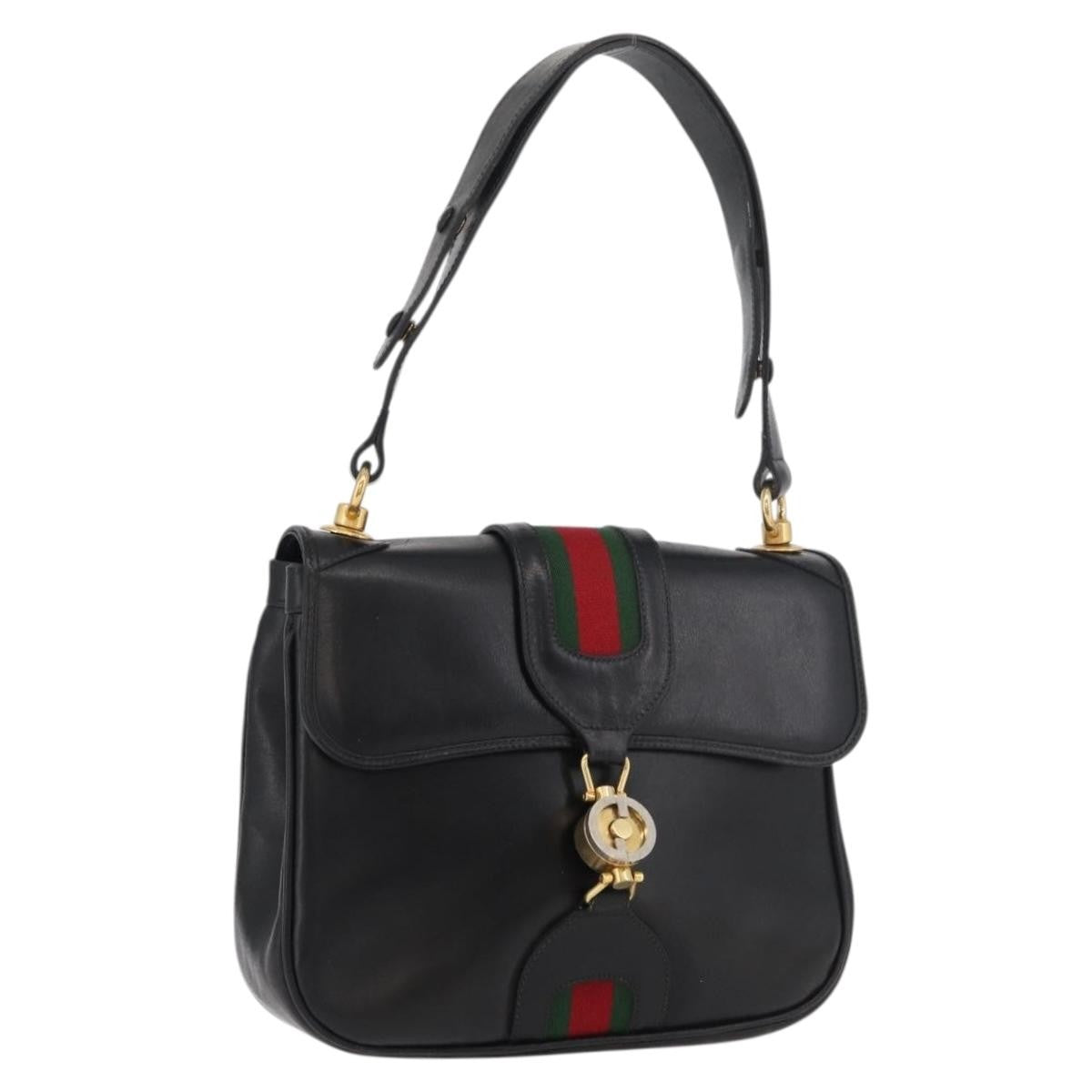 Gucci Sherry Line Shoulder Bag Leather Multicolour Leather Handbag (Authentic Pre-Loved)
