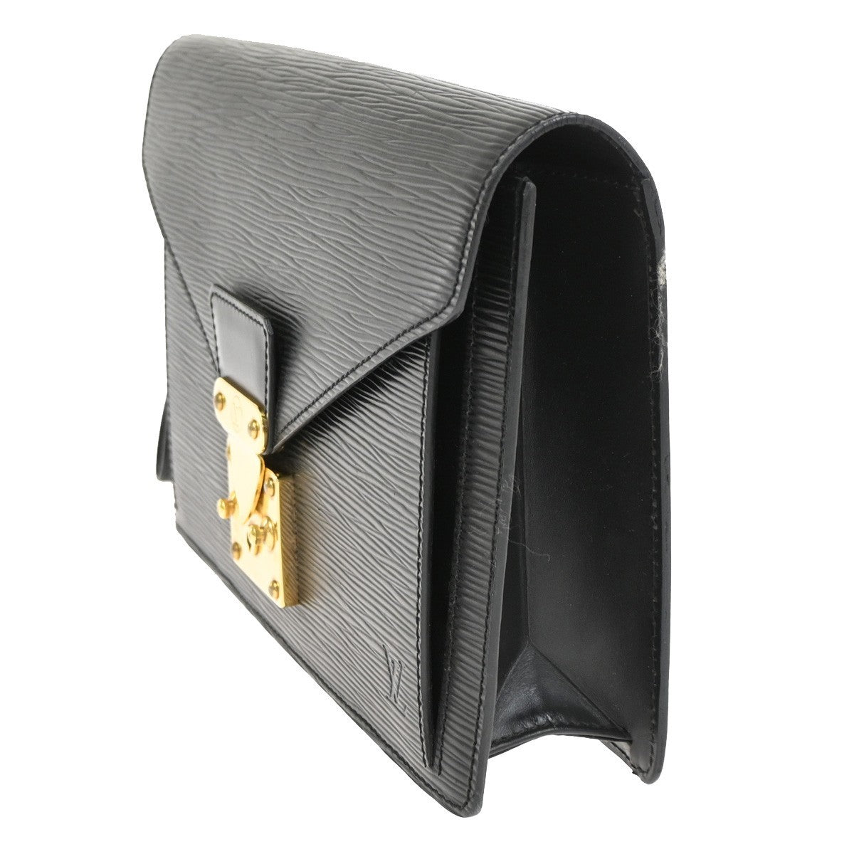 Louis Vuitton Dragonne Pochette Epi Leather Black Leather Clutche & Pouche Bag (Authentic Pre-Loved)