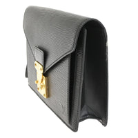 Louis Vuitton Dragonne Pochette Epi Leather Black Leather Clutche & Pouche Bag (Authentic Pre-Loved)