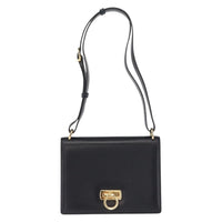 Salvatore Ferragamo Gancini Shoulder Bag Leather Navy Leather Shoulder Bag Bag (Authentic Pre-Loved)