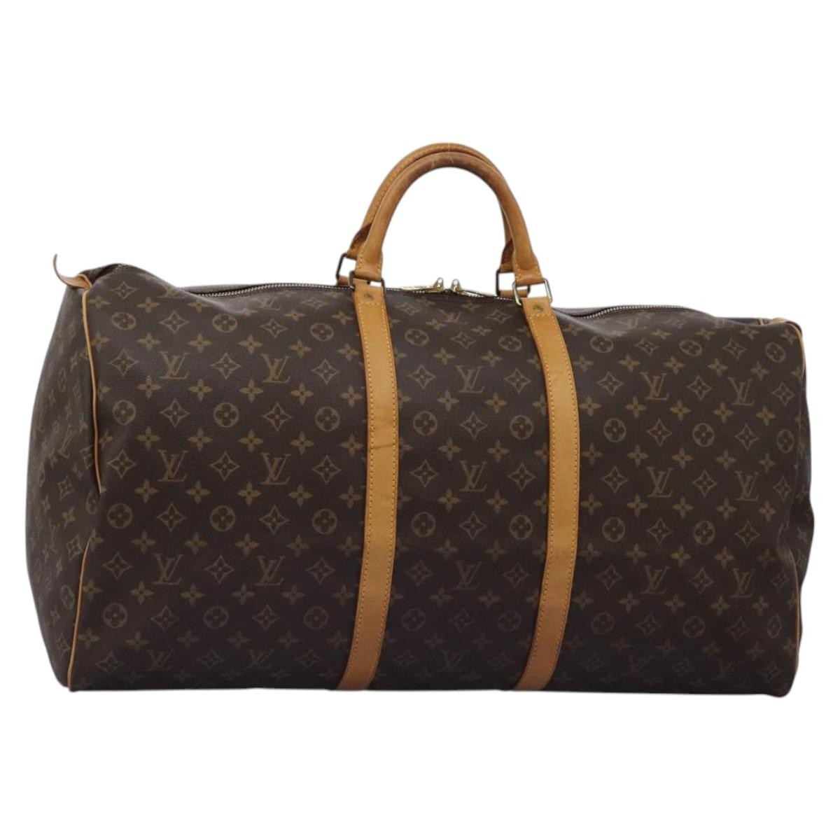 Louis Vuitton Keepall Bag Monogram Canvas Brown Canvas Travel Bag Bag (Pre-Loved)