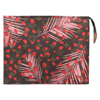 Louis Vuitton Toiletry Pouch Limited Edition Monogram Jungle Dots Red Canvas Clutche & Pouche Bag (Authentic Pre-Loved)