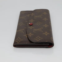 Louis Vuitton Emilie Wallet Monogram Canvas Red Canvas Wallets Accessory (Pre-Loved)