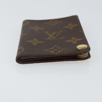 Louis Vuitton Porte Cartes Pression Card Case Monogram Canvas Brown Canvas Card Holders Accessory (Pre-Loved)