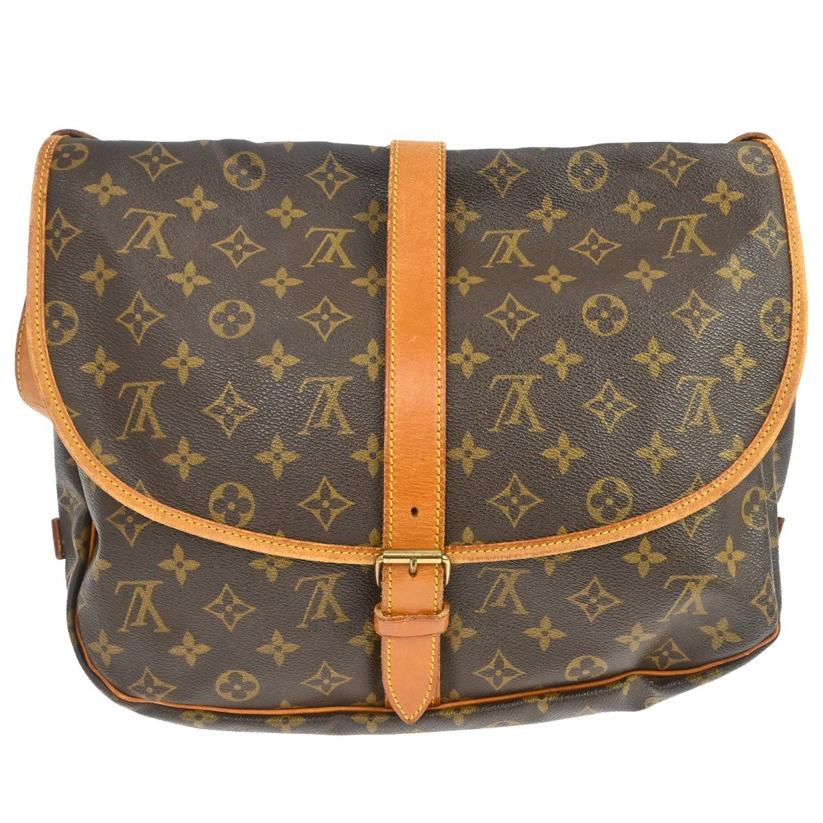 Louis Vuitton Louis Vuitton Saumur Handbag Monogram Canvas Brown Canvas Shoulder Bag Bag (Pre-Loved)