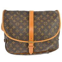Louis Vuitton Louis Vuitton Saumur Handbag Monogram Canvas Brown Canvas Shoulder Bag Bag (Pre-Loved)