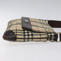 Burberry Nova Check Shoulder Bag Canvas And Leather Beige Canvas Shoulder Bag Bag (Pre-Loved)