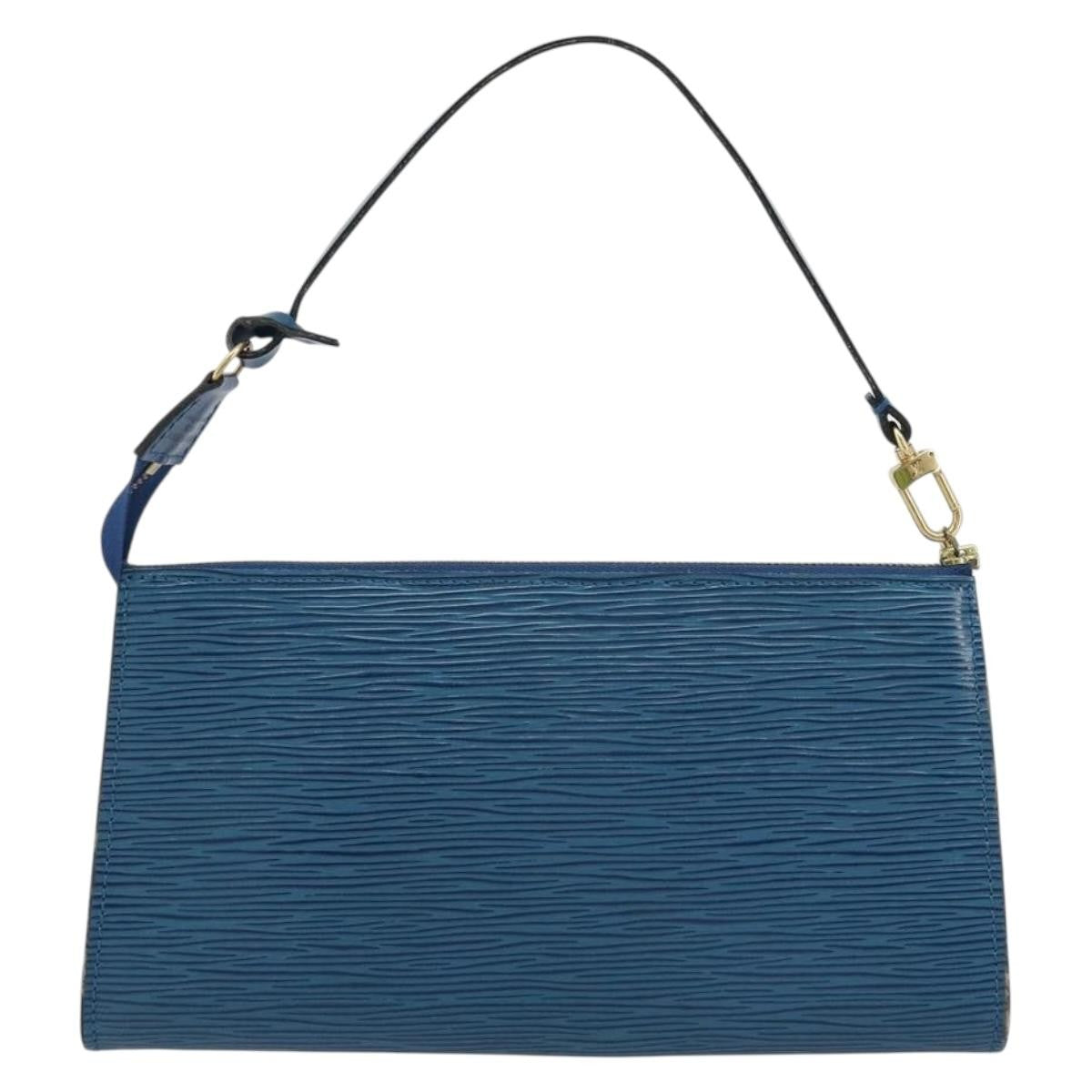 Louis Vuitton Pochette Accessoires Epi Leather Blue Leather Clutche & Pouche Bag (Authentic Pre-Loved)