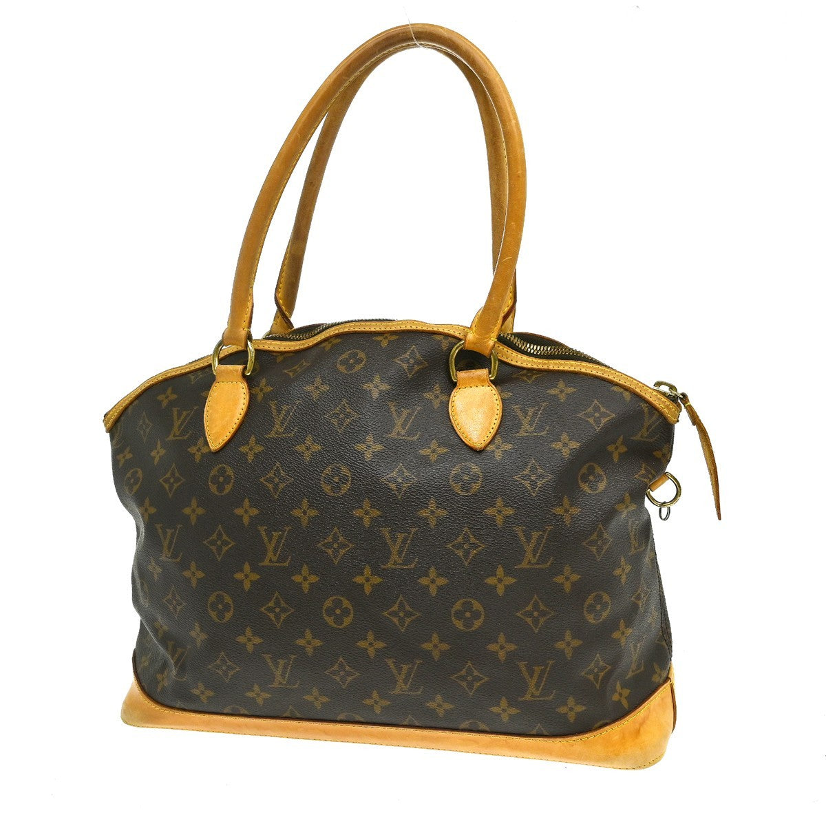 Louis Vuitton Lockit Handbag Monogram Canvas Brown Canvas Shoulder Bag Bag (Pre-Loved)