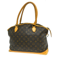 Louis Vuitton Lockit Handbag Monogram Canvas Brown Canvas Shoulder Bag Bag (Pre-Loved)