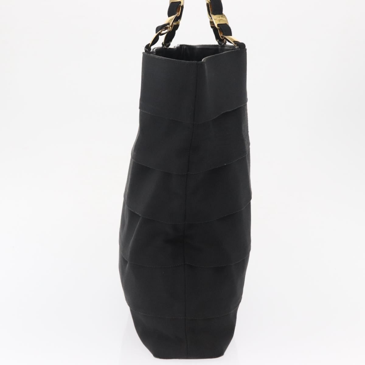 Salvatore Ferragamo Salvatore Ferragamo Vala Tote Canvas Black Canvas Tote Bag Bag (Pre-Loved)