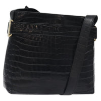Salvatore Ferragamo Vara Shoulder Bag Leather Black Leather Shoulder Bag Bag (Authentic Pre-Loved)