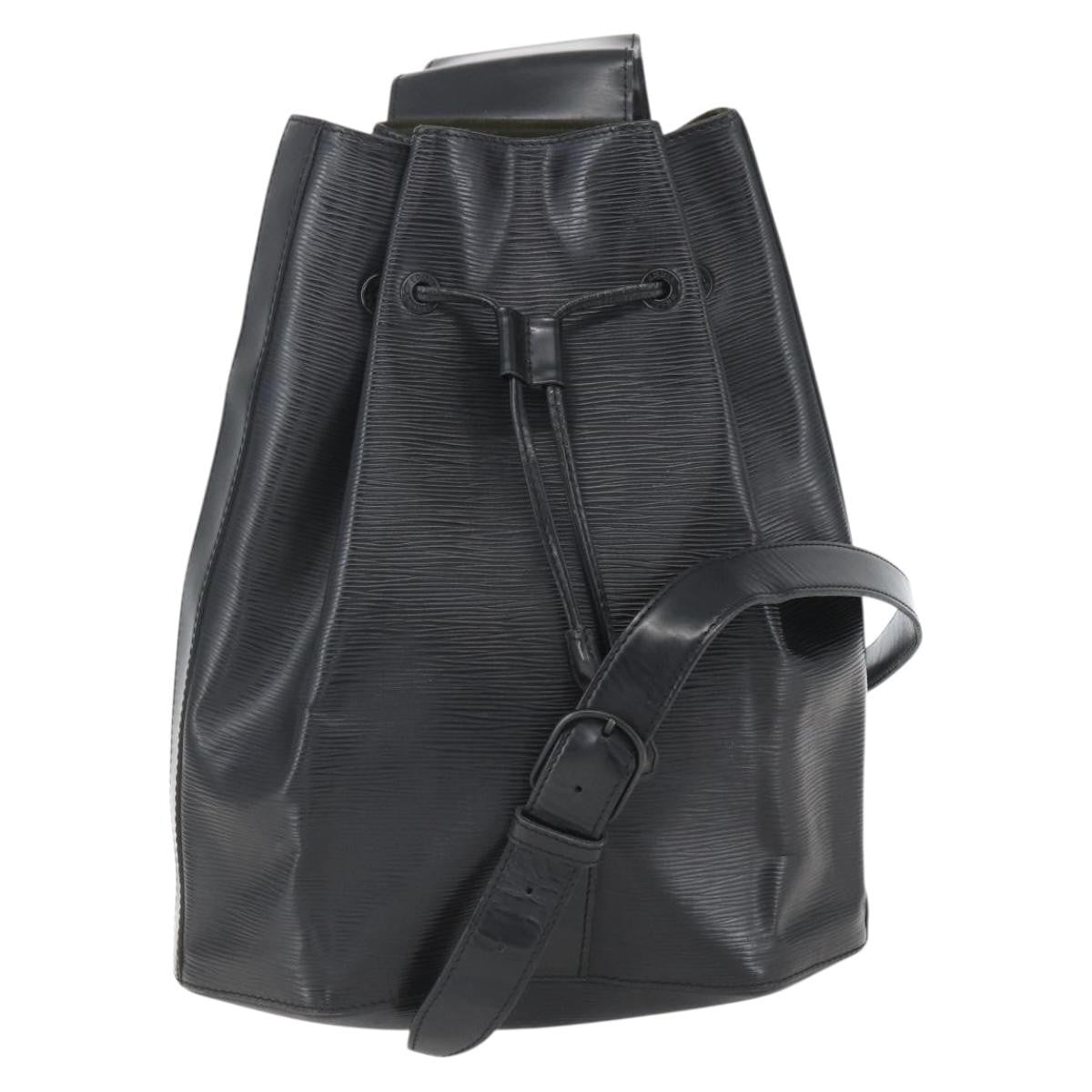 Louis Vuitton Sac A Dos Drawstring Backpack Epi Leather Black Leather Backpack Bag (Authentic Pre-Loved)