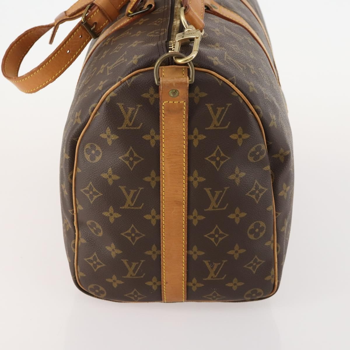 Louis Vuitton Keepall Bandouliere Bag Monogram Canvas Brown Canvas Travel Bag Bag (Authentic Pre-Loved)