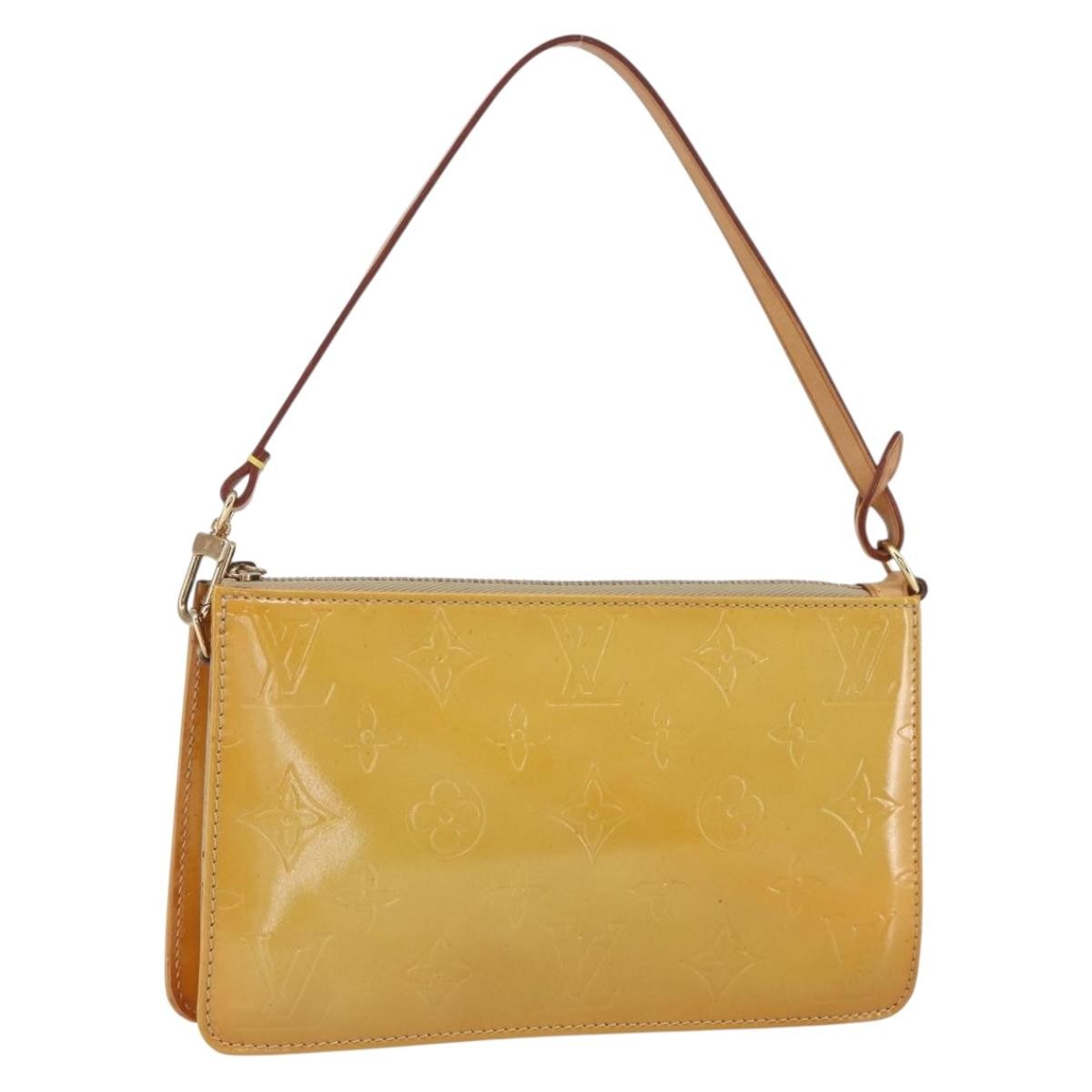 Louis Vuitton Lexington Pochette Monogram Vernis Beige Patent_Leather Clutche & Pouche Bag (Authentic Pre-Loved)