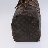 Louis Vuitton Keepall Bag Monogram Canvas Brown Canvas Travel Bag Bag (Pre-Loved)