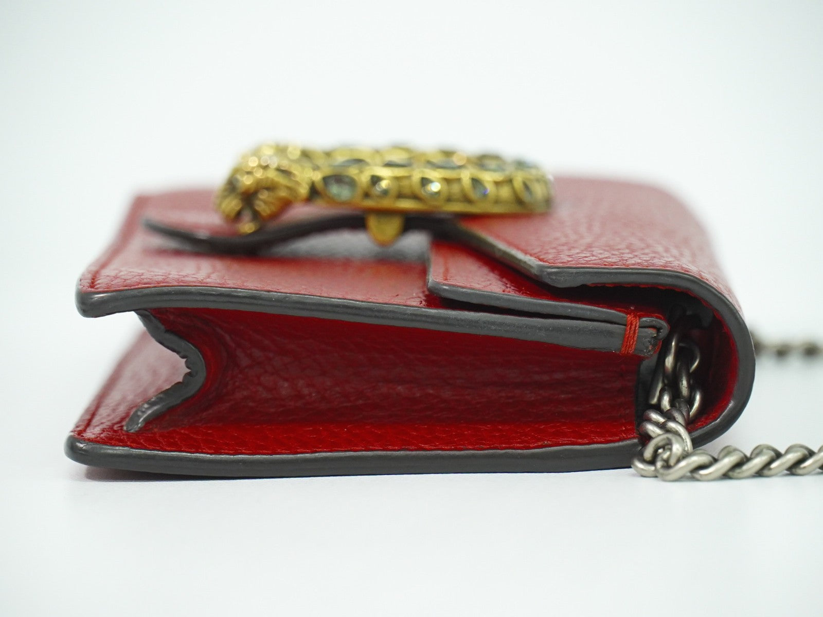 Gucci Dionysus Bag Leather Red Leather Crossbody Bag Bag (Authentic Pre-Loved)