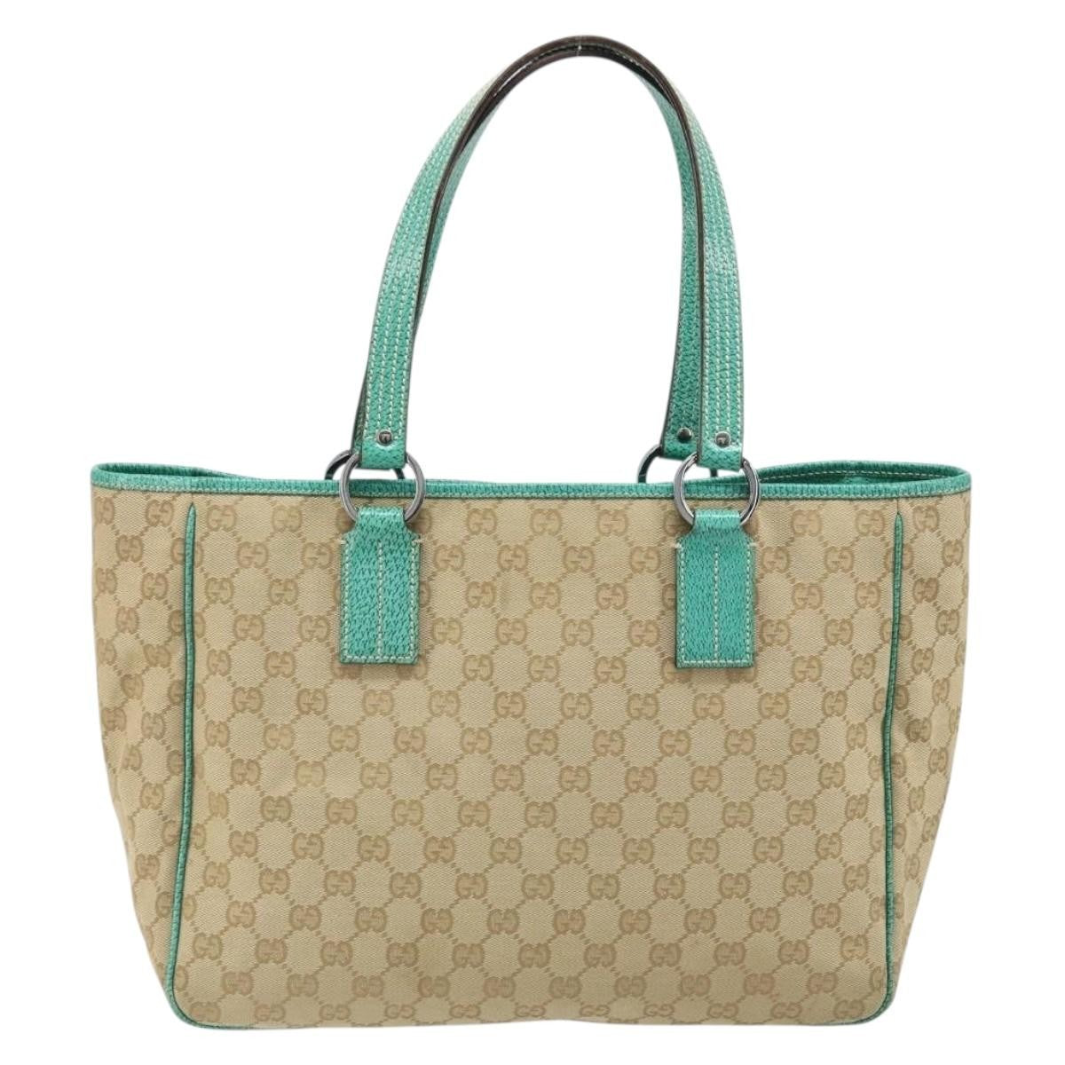 Gucci Vintage Open Tote Gg Canvas Beige Canvas Tote Bag Bag (Pre-Loved)