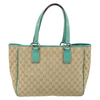 Gucci Vintage Open Tote Gg Canvas Beige Canvas Tote Bag Bag (Pre-Loved)