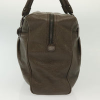 Salvatore Ferragamo Gancini Buckle Shoulder Bag Leather Khaki Leather Bag (Authentic Pre-Loved)
